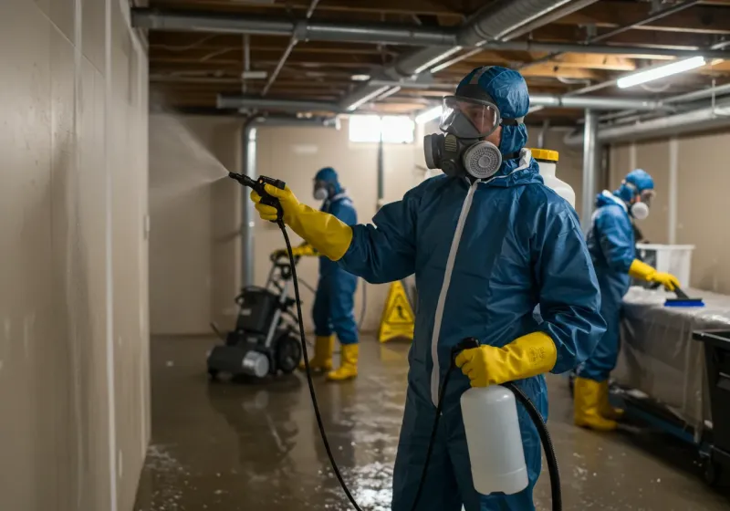 Basement Sanitization and Antimicrobial Treatment process in Somerset, WI