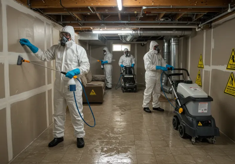 Basement Moisture Removal and Structural Drying process in Somerset, WI